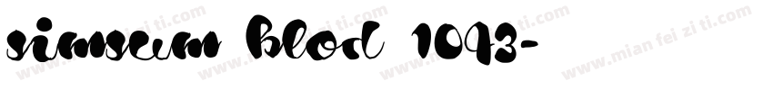 simsum blod 1043字体转换